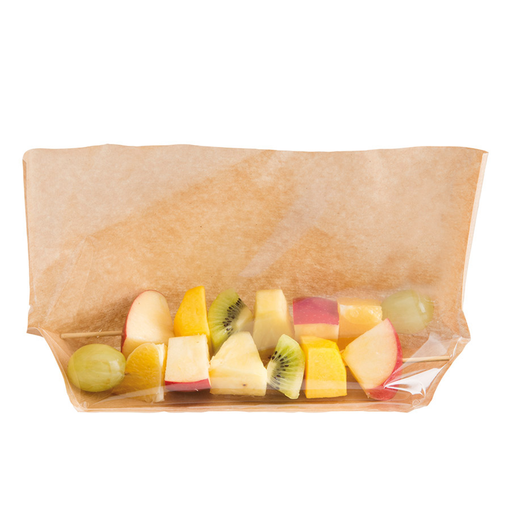 173.11-CONFEZIONI CON BASE E FINESTRA TURTLE PACK 50 G/M2 + 15 PP 27+4/4x15 CM NATURALE KRAFT (100 u.)