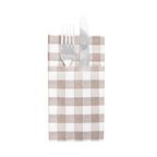 228.58-TOVAGLIOLI CANGURO 'LIKE LINEN' VICHY 70 G/M2 40x40 CM TAUPE SPUNLACE (50 u.)