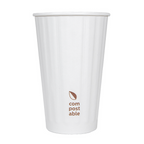 275.26-BICCHIERI BEVANDE CALDE DOPPIA PARETE  480 ML 328 + 210 G/M2 Ø9/6x13,5 CM BIANCO CARTONE (25 u.)
