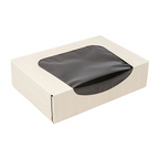 273.90-CONTENITORI SUSHI+FINESTRA 'THEPACK' KINTSU  17,5x12x4,5 CM BIANCO/NERO CARTÓN NANO-MICRO + PE + OPP (50 u.)