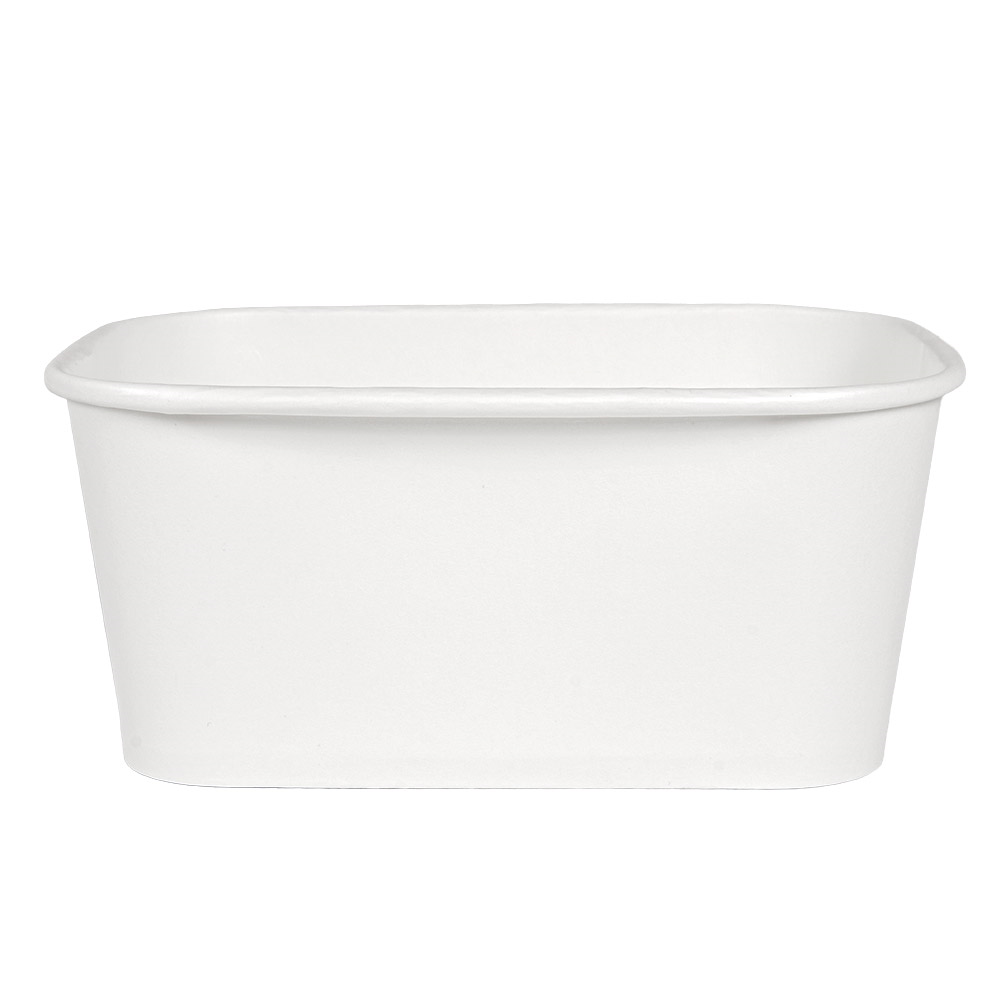 266.28-CONTENITORI RETTANGOLARI  1000 ML 320 + 26 PE G/M2 17,3x12,3x7,5 CM BIANCO KRAFT (50 u.)