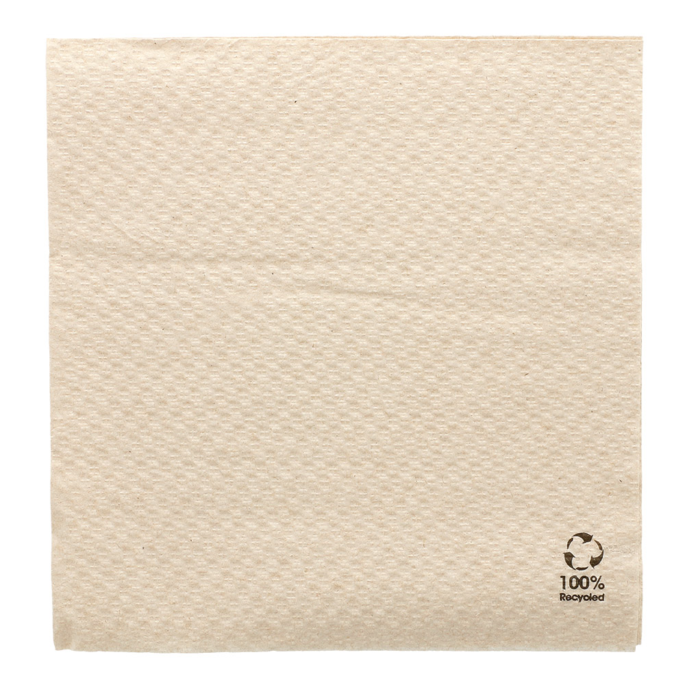 102.80-TOVAGLIOLI ECOLABEL 1 VELO FEEL GREEN  23 G/M2 33x33 CM NATURALE TISSUE RICICLATO (100 u.)