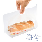 173.36-CONFEZIONI CON BASE E MANICI TURTLE PACK 50 G/M2 + 15 PP 22+4,5/4,5x18 CM BIANCO KRAFT (50 u.)