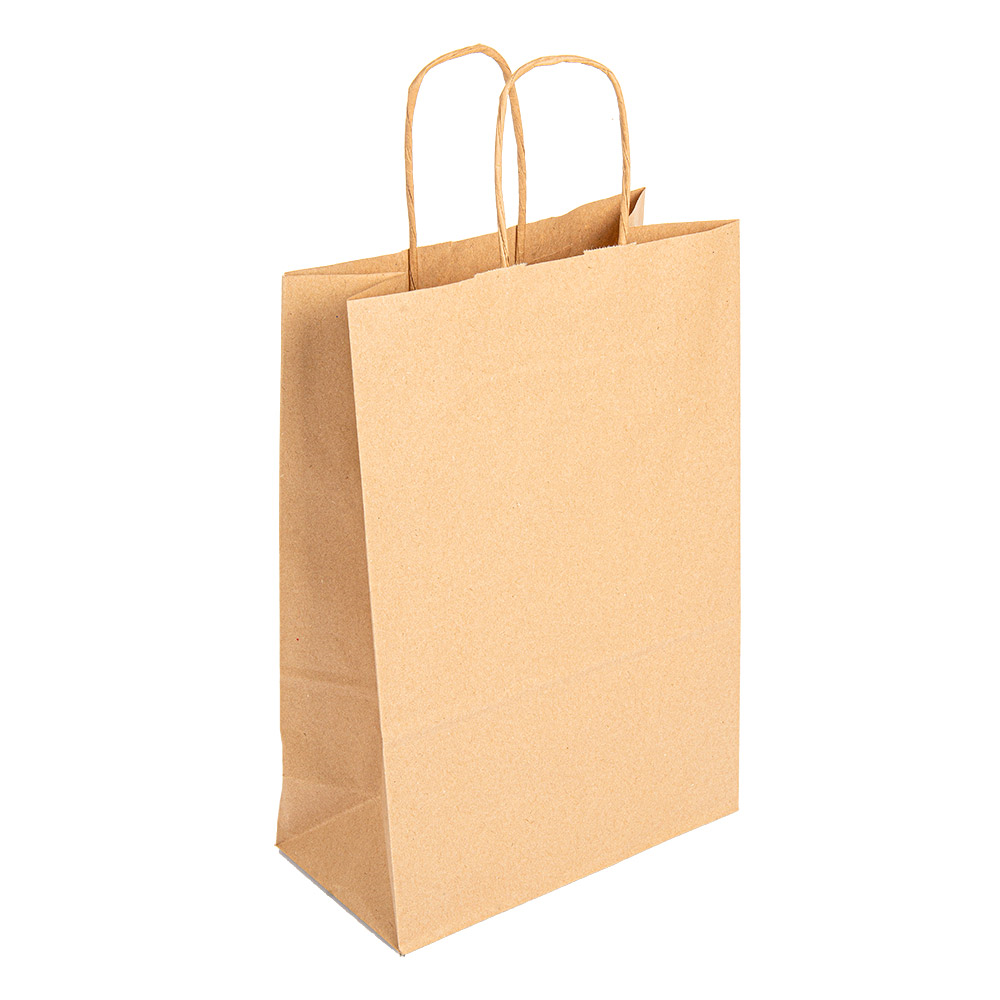 109.19-SACCHETTI SOS CON MANICI  80 G/M2 20+10x29 CM NATURALE KRAFT (250 u.)