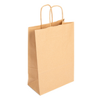 109.19-SACCHETTI SOS CON MANICI  80 G/M2 20+10x29 CM NATURALE KRAFT (250 u.)