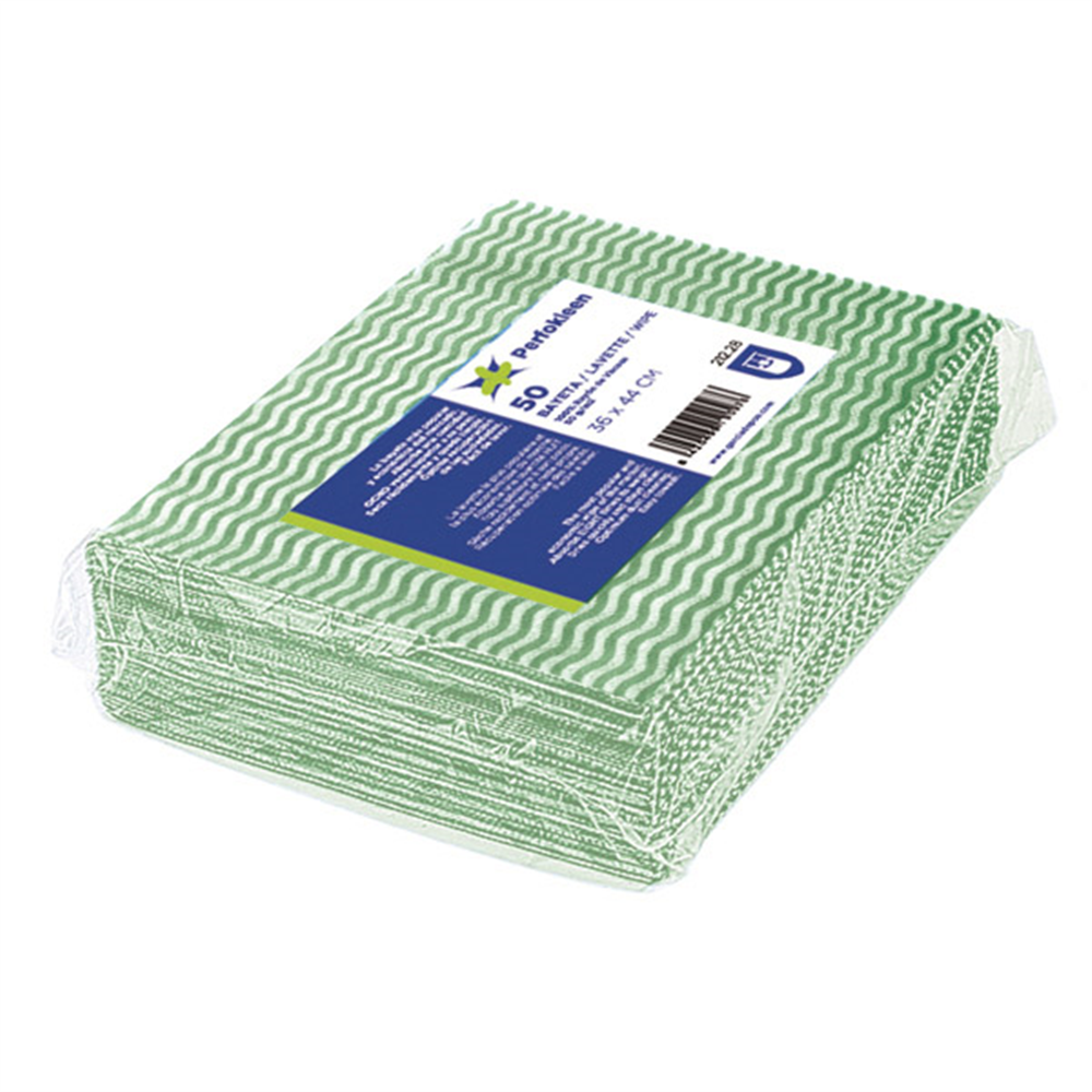 212.29-50 U. PANNI PULIZIA PERFOKLEEN  45 G/M2 36x42 CM VERDE VISCOSA(10 UNIT)