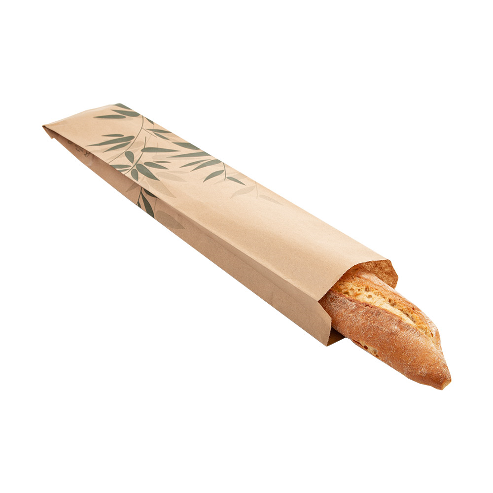 360.16-SACCHETTO PANETTERIA 'FEEL GREEN'  32 G/M2 9+3,5x46 CM NATURALE KRAFT (500 u.)