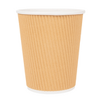 180.76-BICCHIERI BEVANDE CALDE DOPPIA PARETE  240 ML - 8 oz 280 + 250 + 18 PE G/M2 Ø8/5,6x9,2 CM MARRONE CARTONE (25 u.)