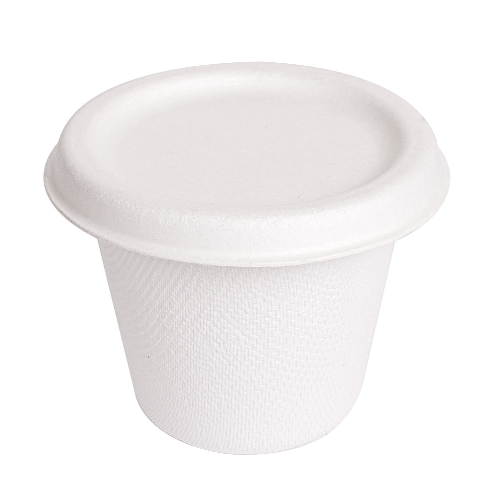 257.43-MINI TERRINE + COPERCHI 'BIONIC' 90 ML Ø 6,2x5,2+0,7 CM BIANCO BAGASSA (50 u.)