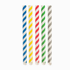 268.05-CANUCCE DRITTE A STRISCE 'BUBBLE TEA' 'PAPER'  Ø1,2x20 CM COLORI VARIE CARTA (50 u.)