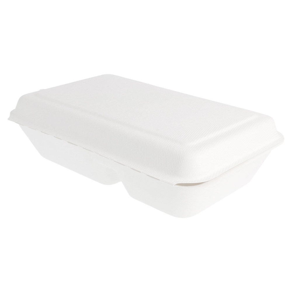 125.23-CONTENITORI 2 SCOMPARTI 'BIONIC' 1 L 16,5x22,5x6,4 CM BIANCO BAGASSA (50 u.)