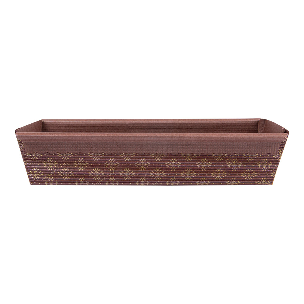 156.30-FORME PER FORNO PASTICCERIA  140 G/M2 20x6,5x4,5 CM MARRONE CELLULOSA (500 u.)