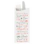 143.99-BUSTE PORTAPOSATE + TOVAGLIOLO 'JUST IN TIME OPEN' PIZZA 90 + 10PE G/M2 8,5x19,5 CM BIANCO AIRLAID (250 u.)