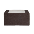 269.60-SCATOLE PER PASTICCERIA CON FINESTRA 'THEPACK'  16x16x8 CM CIOCCOLATO CARTONE NANO-MICRO + OPP (50 u.)