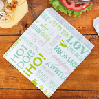 229.35-CARTA ANTIGRASSO APERTO 2 LATI FAST FOOD PAROLE 35 G/M2 13x14 CM BIANCO PERGAMANA ANTIGRASSI (1000 u.)