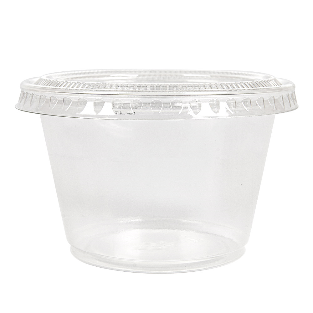 215.16-50 COPPETTE PICCOLE + 50 COPERCHI 120 ML Ø7,4x4,6 CM TRASPARENTE PP