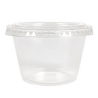 215.16-50 COPPETTE PICCOLE + 50 COPERCHI 120 ML Ø7,4x4,6 CM TRASPARENTE PP
