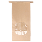 228.71-SACCHETTI SOS CON CHIUSURA CON FINESTRA 1800 GR 60 G/M2 + 25µ OPP 12+6,5x24,6 CM NATURALE KRAFT (50 u.)