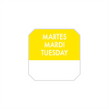 393.66-1000 U. ETICHETTE ADESIVE MARTEDI   2,5x2,5 CM GIALLO ADESIVO