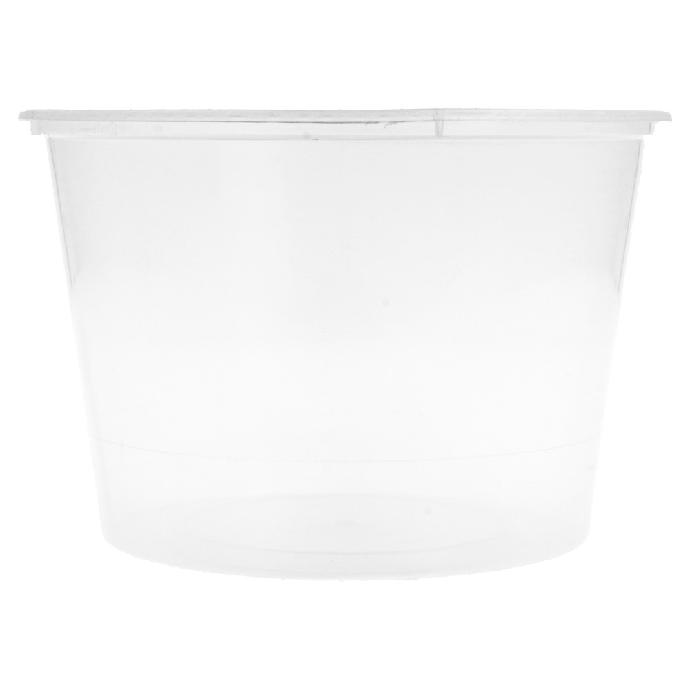 184.06-CONTENITORE PER MICRONDE 525 ML Ø 11,5x8 CM TRASPARENTE PP (50 u.)
