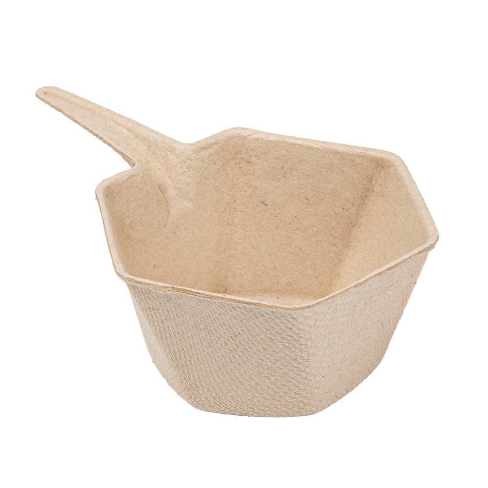 265.99-CONTENITORI ESAGONALE 'BIONIC'  5,5x3 CM NATURALE BAGASSA (100 u.)