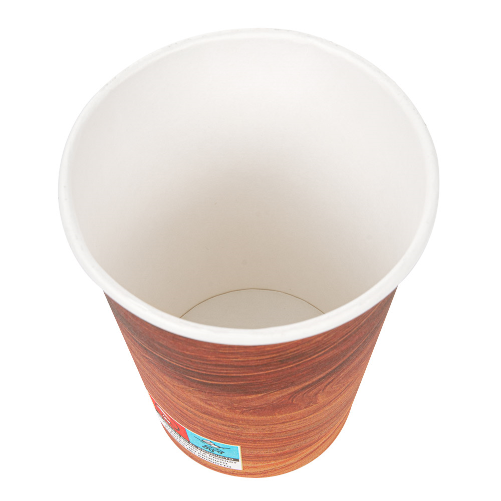 255.05-BICCHIERI BEVANDE CALDE 1 PARETE 'ARIZONA' 360 ML 300 + 18 PE G/M2 Ø9/6x11 CM MARRONE CARTONE (50 u.)