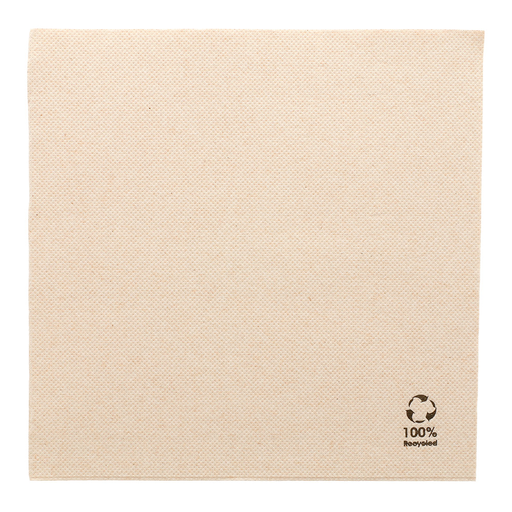 254.55-TOVAGLIOLI ECOLABEL DOUBLE POINT DOUBLE POINT 'PAPER PACK' 19 G/M2 39x39 CM NATURALE TISSUE RICICLATO (50 u.)