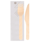 250.85-SET 2/1 FORCHETTA, COLTELLO 'WOOD' MAKAN  16 CM NATURALE LEGNO (100 u.)