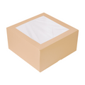 253.46-SCATOLE PER PASTICCERIA CON FINESTRA 'THEPACK'  24x24x12 CM NATURALE CARTONE NANO-MICRO + OPP (50 u.)