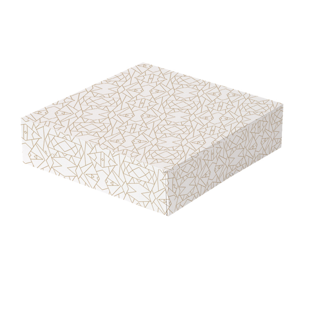 253.32-SCATOLE PER PASTICCERIA SENZA FINESTRA THEPACK 'DECO'  23x23x7,5 CM BIANCO CARTONE NANO-MICRO (50 u.)