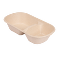 320.53-LUNCH BOXES 2 SCOMPARTI 'BIONIC' 850 ML 23,5x13,1x4,6 CM NATURALE BAGASSA (50 u.)