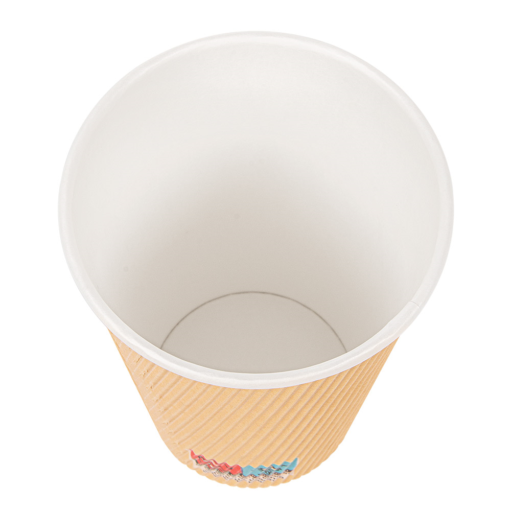 180.78-BICCHIERI BEVANDE CALDE DOPPIA PARETE  480 ML - 16 oz 300 + 250 + 18 PE G/M2 Ø9/6x13,2 CM MARRONE CARTONE (25 u.)