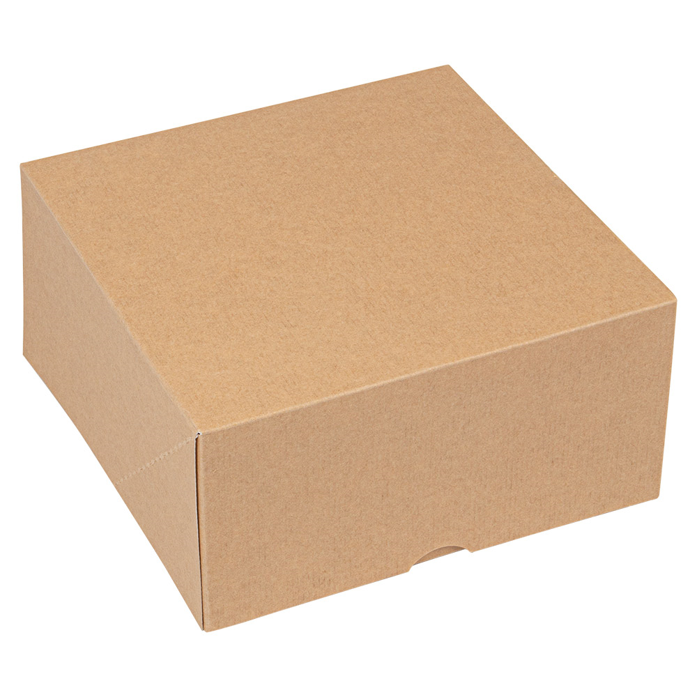 256.88-SCATOLE PER PASTICCERIA SENZA FINESTRA 'THEPACK'  16x16x8 CM NATURALE CARTONE NANO-MICRO (50 u.)