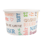230.27-COPPETTE GELATI PAROLE 120 ML 210 + 18 PE G/M2 Ø7,7x4,7 CM BIANCO CARTONE (50 u.)
