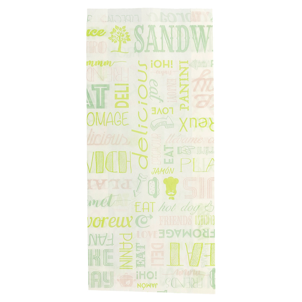 229.23-SACCHETTI SANDWICHES GREEN PAROLE 32 G/M2 12+4x26 CM BIANCO PERGAMANA ANTIGRASSI (500 u.)