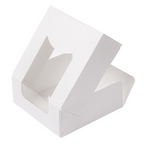 253.40-CONTENITORI SUSHI+FINESTRA 'THEPACK'  10x10x4 CM BIANCO CARTONE NANO-MICRO + OPP (50 u.)