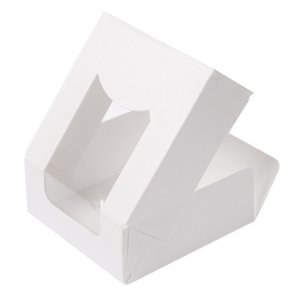 253.40-CONTENITORI SUSHI+FINESTRA 'THEPACK'  10x10x4 CM BIANCO CARTONE NANO-MICRO + OPP (50 u.)