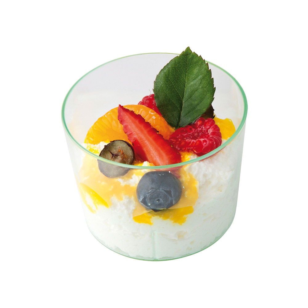 140.53-CONTENITORI APERITIVO MINI  180 ML Ø 7,5x5,8 CM VERDE ACQUA PS (20 u.)