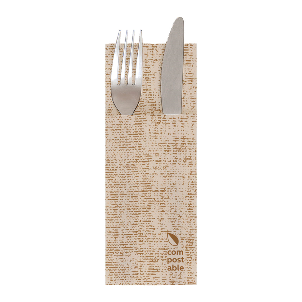 272.56-TOVAGLIOLI "KANGAROO" TUNDRA 55 G/M2 33x40 CM CARAMELLO AIRLAID (50 u.)