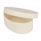 266.08-MINI SCATOLA OVALE CON COPERCHIO 'WOOD'  16x10,5x5 CM NATURALE LEGNO
