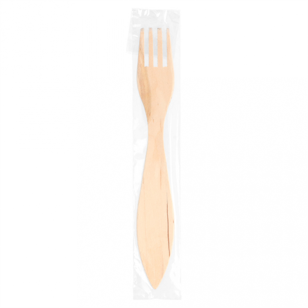 112.37-FORCHETTE ANGOLATE CONFEZIONATE 'WOOD'  15 CM NATURALE LEGNO (100 u.)