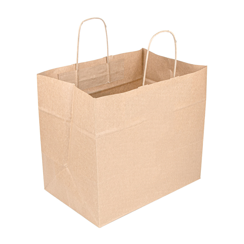 167.19-BORSE SOS TRAITEUR CON MANICI  90 G/M2 32+21x28,5 CM NATURALE KRAFT (250 u.)