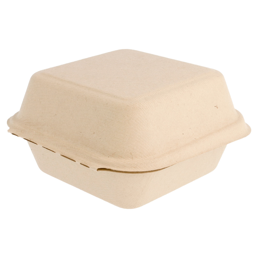 149.20-CONTENITORI HAMBURGER 'BIONIC' 450 ML 15,2x15x8,4 CM NATURALE BAGASSA (50 u.)