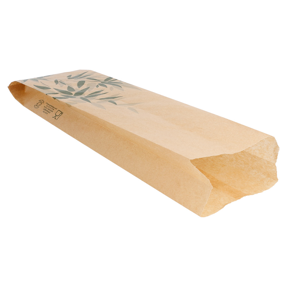 147.10-SACCHETTI BAGUETTES 'FEEL GREEN' 34 G/M2 9+4x30 CM NATURALE PERGAMANA ANTIGRASSI (500 u.)