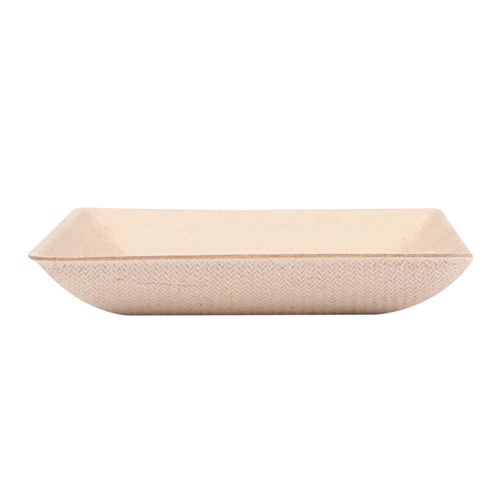 232.74-CONTENITORE QUADRATO 'BIONIC'  6,5x6,5x1,2 CM NATURALE BAGASSA (50 u.)