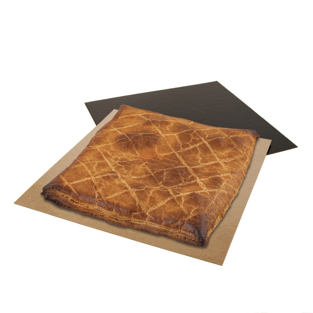 223.72-BASE PER TORTA DOPPIA FACCIA  1100 G/M2 24x24 CM CIOCCOLATO/PRALINA CARTONE (100 u.)