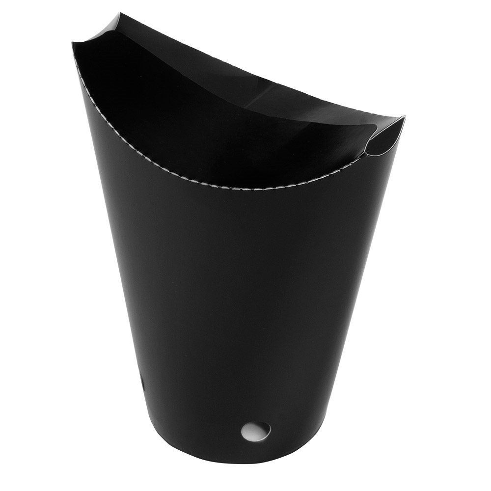 219.81-BICCHIERE FRITTI CHIUSO 12 OZ - 360 ML 220 + 18PE G/M2 6,7x12,5 CM NERO CARTONE (100 u.)
