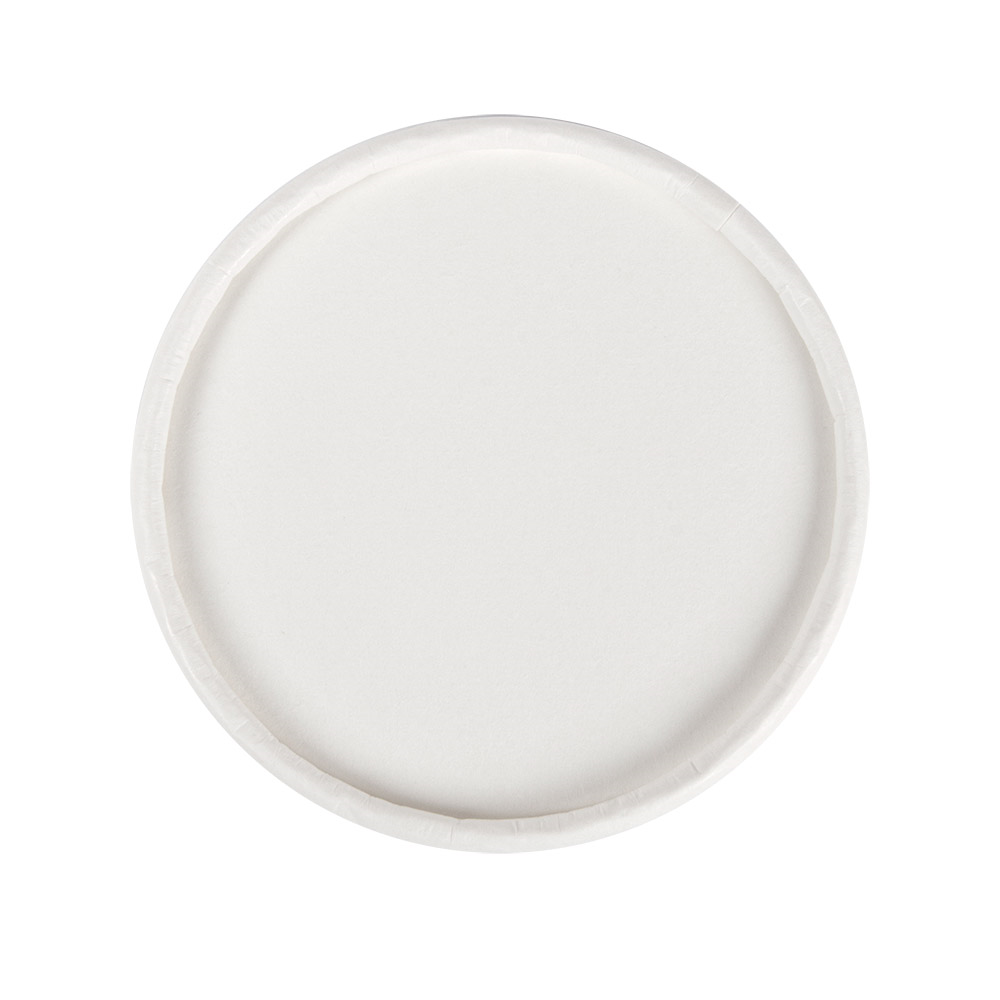 233.27-COPERCHIO TERRINA GELATI 120 ML 280 + 18 PE G/M2 Ø7,7 CM BIANCO CARTONE (50 u.)