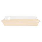 254.90-COMBO BARCHETTE + COPPERCHIO PET 'WOOD'  19x7x3,5 CM NATURALE LEGNO (50 u.)