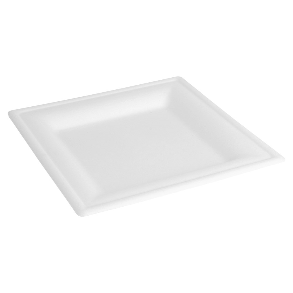 179.19-PIATTI QUADRATI 'BIONIC'  16x16x1 CM BIANCO BAGASSA (50 u.)
